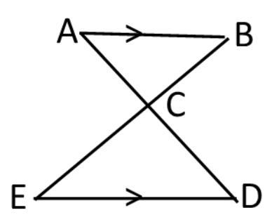 Which of the following is a pair of similar triangles? A) Image A (1st Image) B) Image-example-2