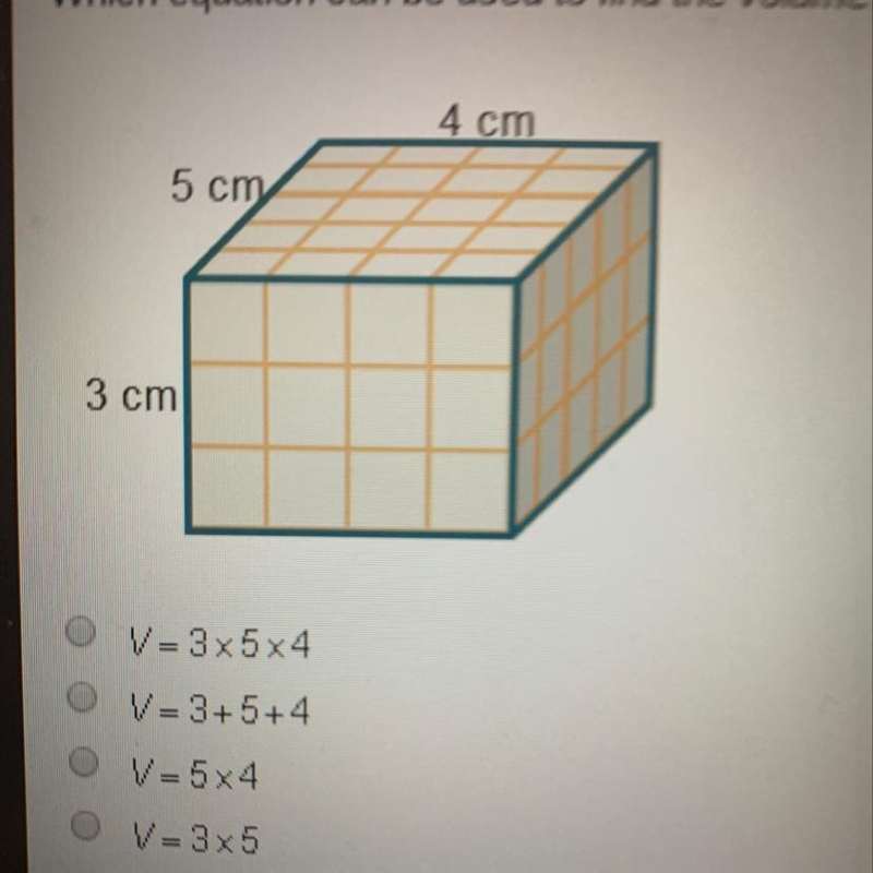 Which equation can be used to find the volume of this solid?-example-1