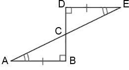 What additional information is needed to determine that ΔABC ≅ ΔEDC using the HL method-example-1