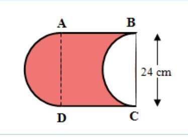 Find the perimeter and area of the shaded region.-example-1