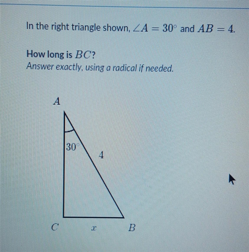 How long is BC? answer exactly, using radical if needed.​-example-1