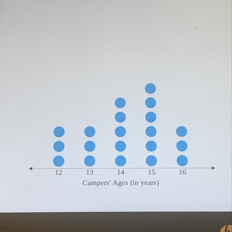 What percent of campers are over the age of 14? Enter the correct answer in the box-example-1