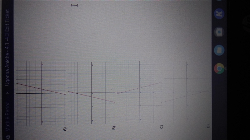 What graph can be defined as by the function y= 4x - 6? Please help. If you don't-example-1