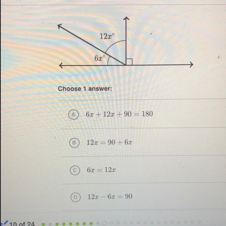 Which equation can be used to solve X in the following diagram?-example-1