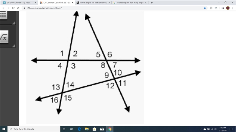 HELP ME PLEASE ASAP!!!!!!!! Which angles are pairs of corresponding angles? Check-example-1