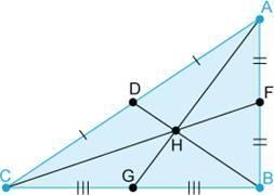 What type of triangle center is shown as point H in the figure? ANSWERS: A) Orthocenter-example-1