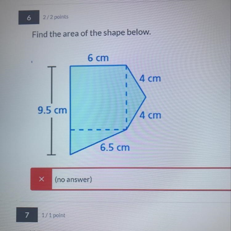 Find the area of the shape below.-example-1