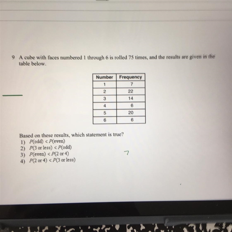 Pls help me with this question, topic is 7th grade probability!-example-1