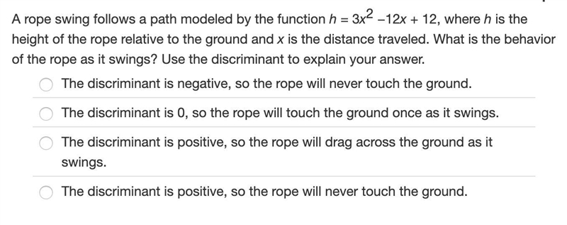 HELP!!!!! Find the number of solutions of the equation 5t2 + 3t − 7 = 0 by using the-example-3