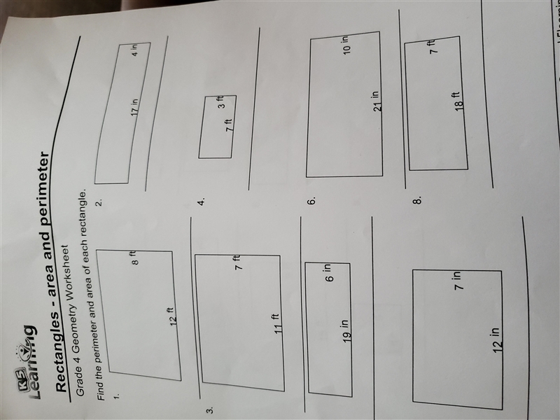 Find the perimeter and area of each rectangle-example-1