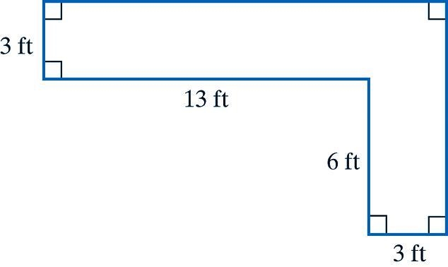 Find the perimeter area and area of the figure.-example-1