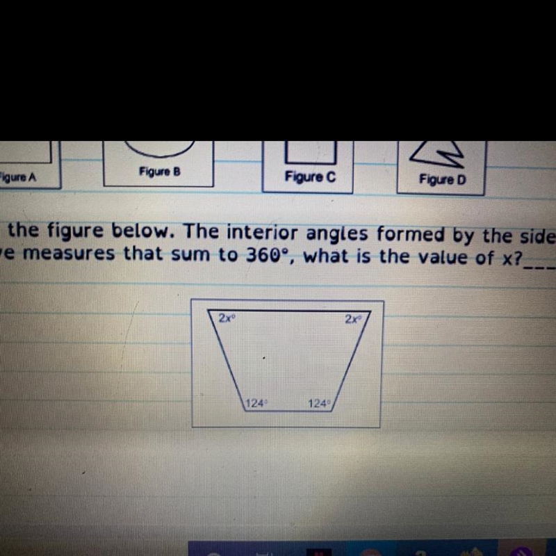 2. Refer to the figure below. The interior angles formed by the sides of a quadrilateral-example-1