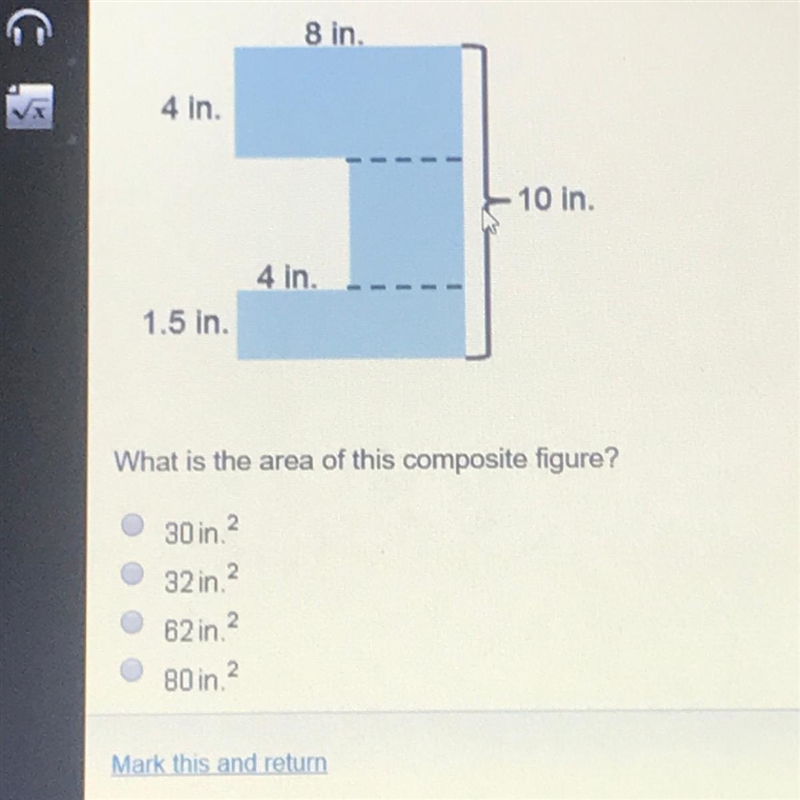 This composite figure has been divided into three rectangles. What is the area of-example-1