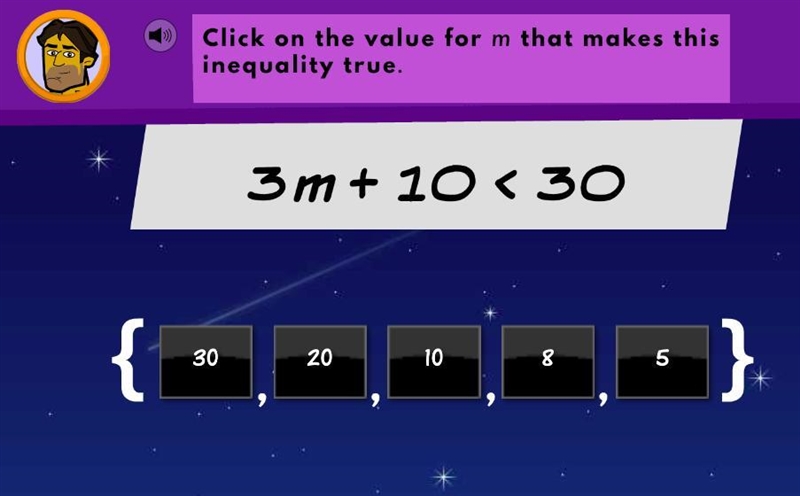 Click on the value for m that makes this inequality true-example-1