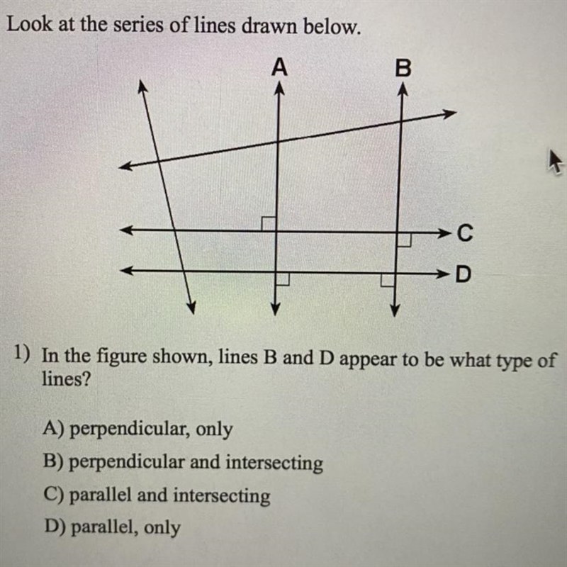 Look at the series of lines drawn below. Look at tt 1) In the figure shown, lines-example-1