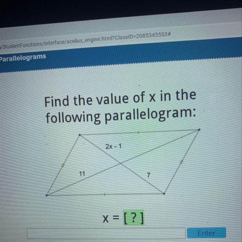 What is the value of x ?!-example-1