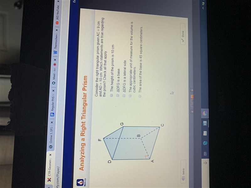 Which statements are true regarding the prism ?-example-1