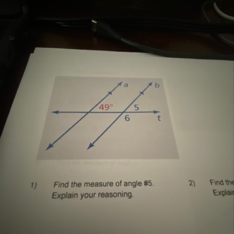 Measurement of angle 5-example-1