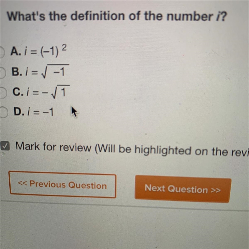 What’s the definition of the number i?-example-1