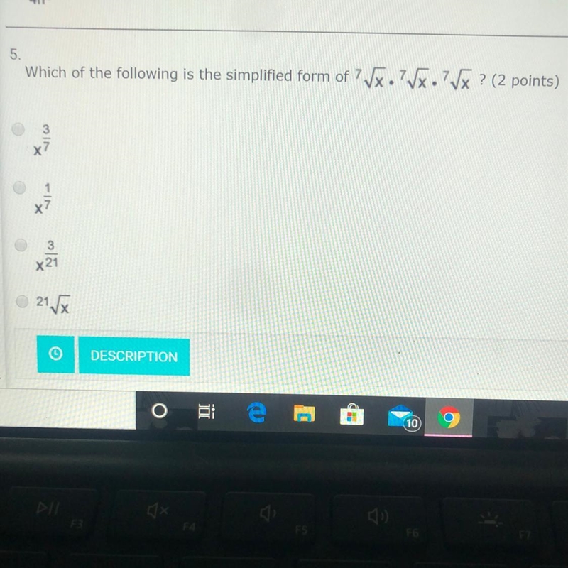 Which of the following is the simplified form of 7sqrtx 7sqrtx 7sqrtx-example-1