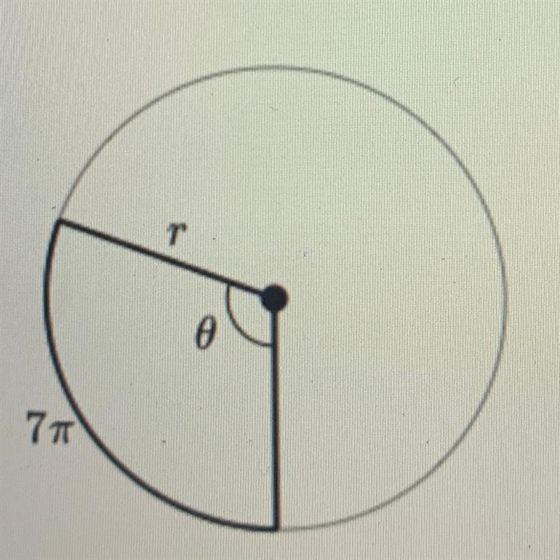 Write a formula for r in terms of 0 based on the image below.-example-1