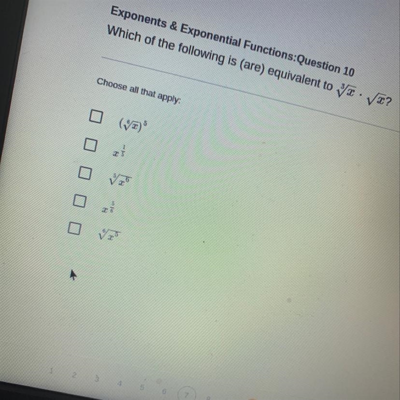 PLEASE HURRY Which of the following is (are) equivalent to-example-1