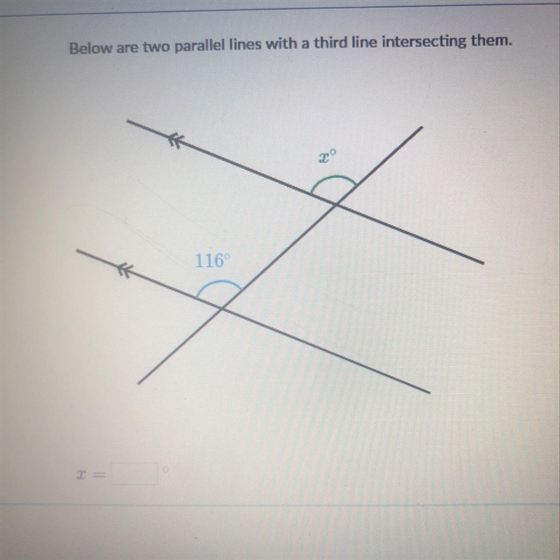 Below are two parallel lines with a third line intersecting them.-example-1