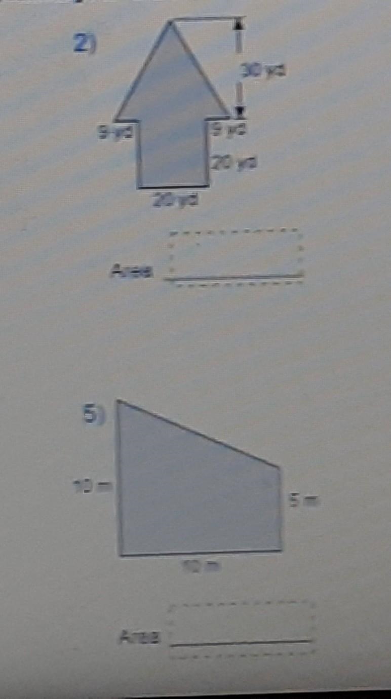 What is the area of these compound shapes?​-example-1