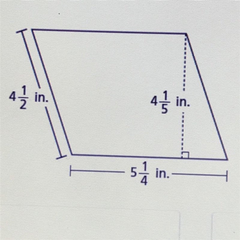 Erica drew the parallelogram below. Which expression can Erica use to find the area-example-1