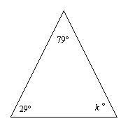 Find the value of k. The diagram is not to scale. 108 101 72 50-example-1