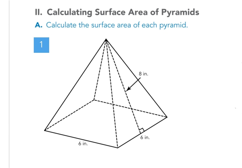 Calculate surface area of pyramids-example-1