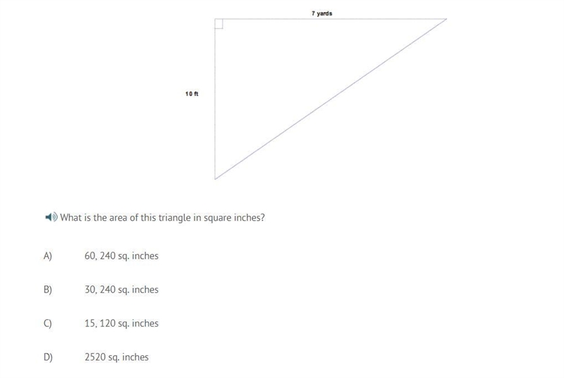 What is the area of this triangle in square inches?-example-1