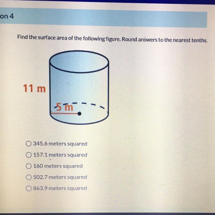 Find the surface area of the following figure. Round answers to the nearest tenths-example-1