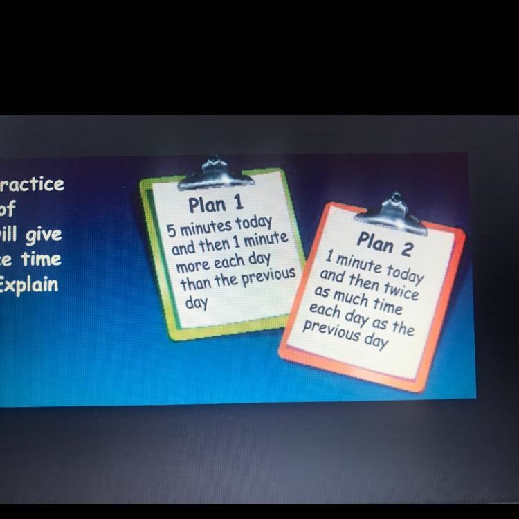 Your soccer team wants to practice a drill for a certain amount of time each day. Which-example-1