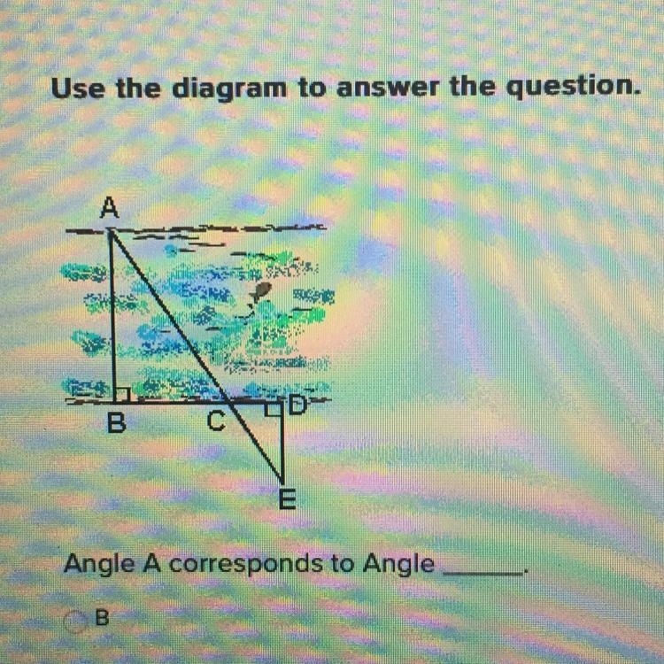 Angle A corresponds to Angle-example-1