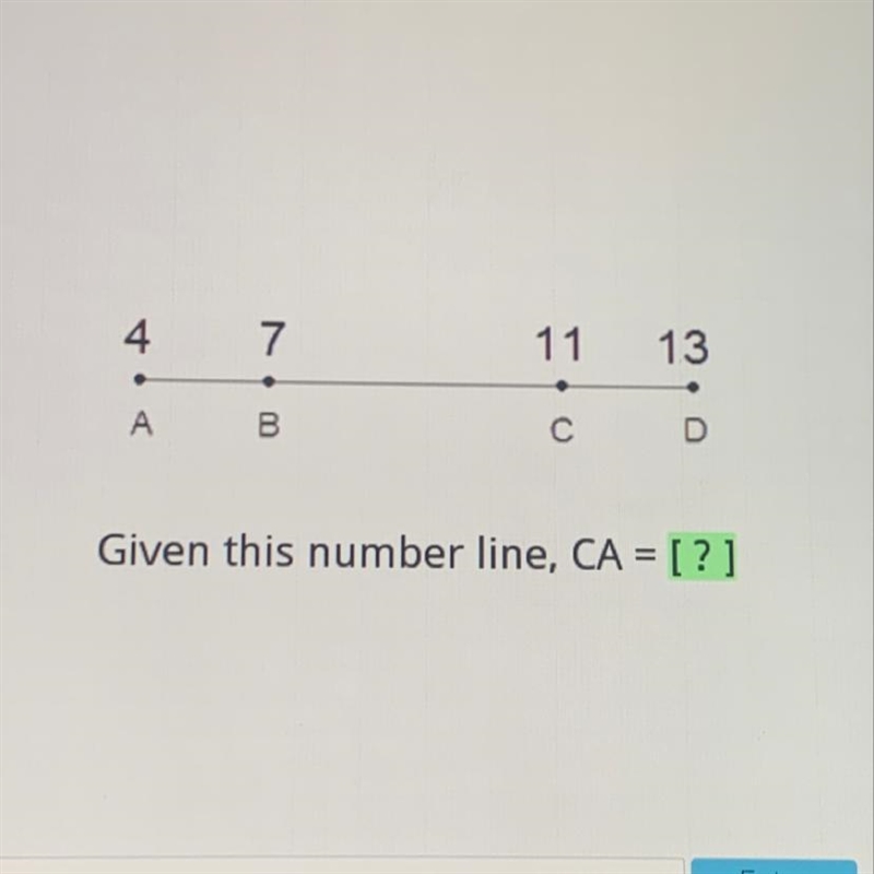 Given this number line, CA = ?-example-1