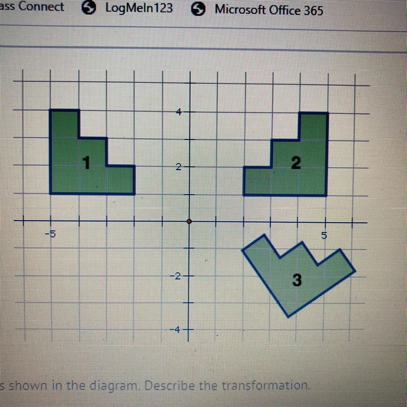 The figure is transformed as shown in the diagram. Describe the transformation. A-example-1