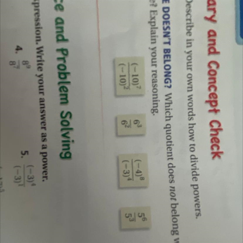 Which quotient does not belong with the other three?explain your reasoning?-example-1