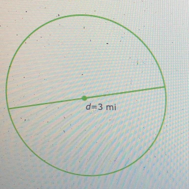 The diameter of a circle is 3 miles. What is the radius-example-1