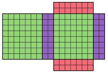 In the net of a rectangular prism, each square of the grid is 1 square meter. What-example-1