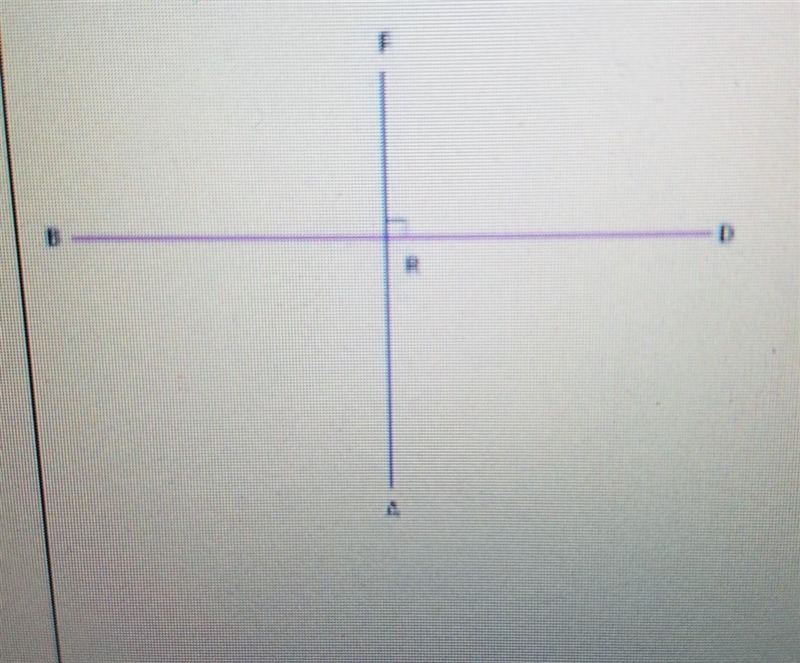 segment if a is a perpendicular bisector of segment BD if the measure of angle frd-example-1