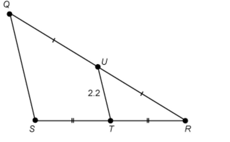 What is the value of QS? 4.4 3.3 2.2 1.1-example-1