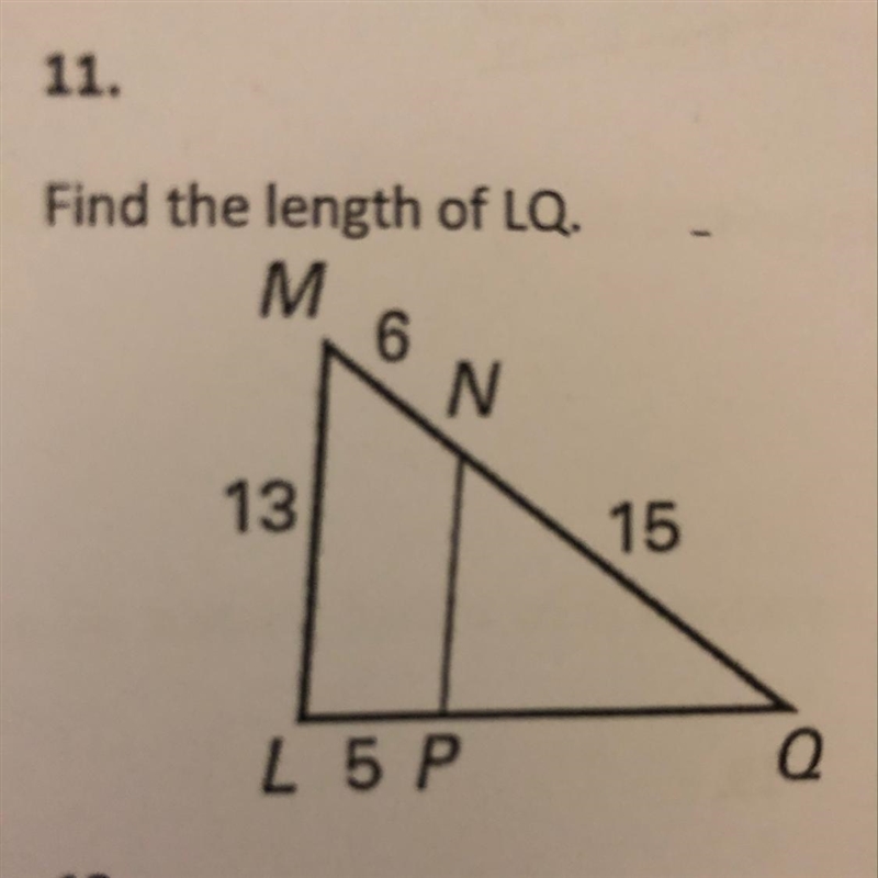 Find the length of LQ.-example-1