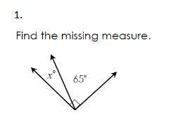 Find the mising measure-example-1