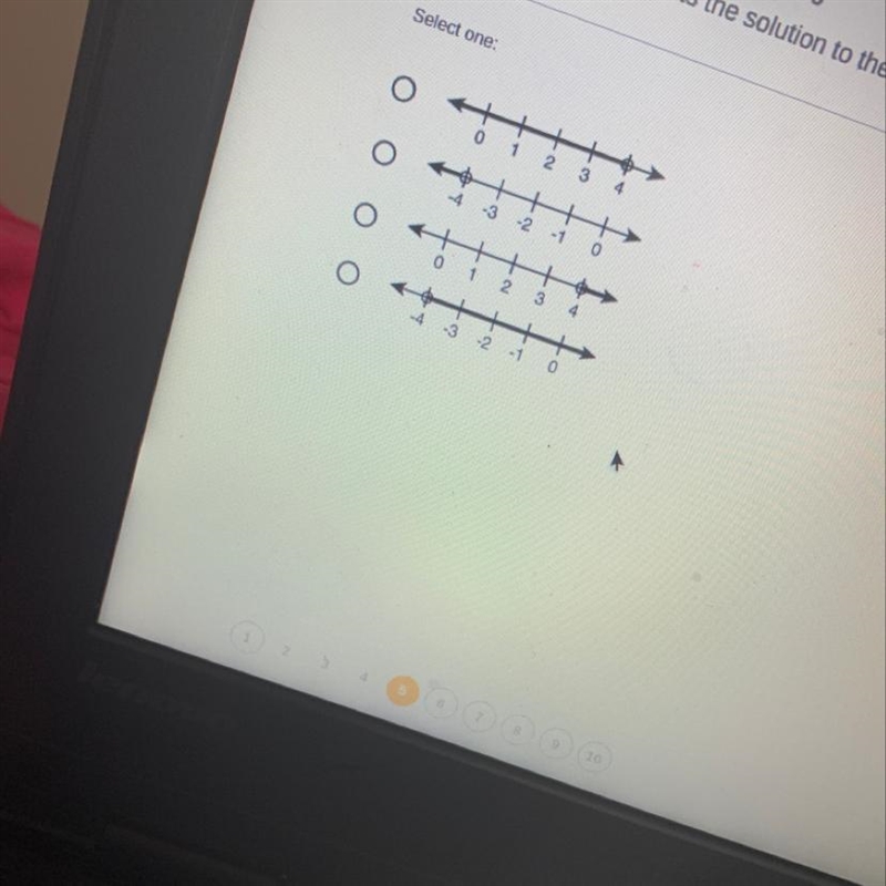 Please hurry Which graph represents the solution to the inequality 3x > 12?-example-1