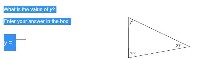 What is the value of y? Enter your answer in the box. y =-example-1