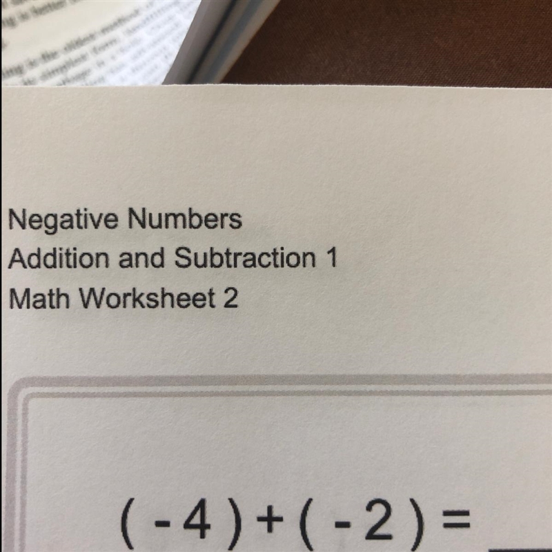 Negative Numbers ( -4 ) + ( -2 ) = ?-example-1