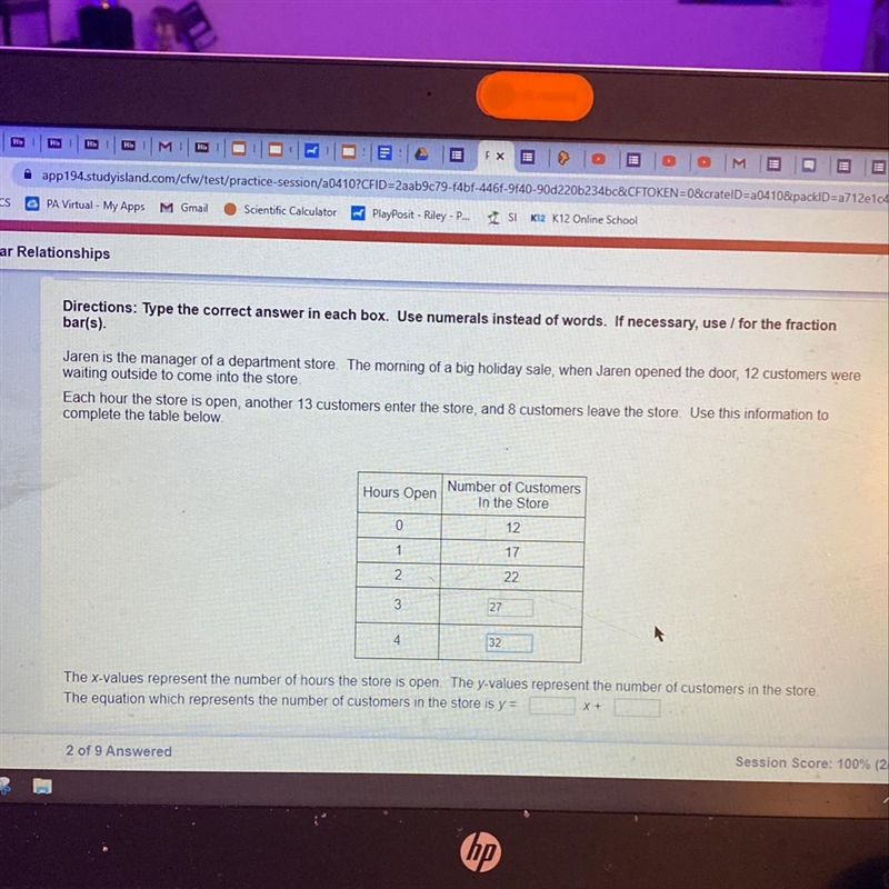 I’m pretty sure I answered the table but not sure about the rest!! Please help!-example-1