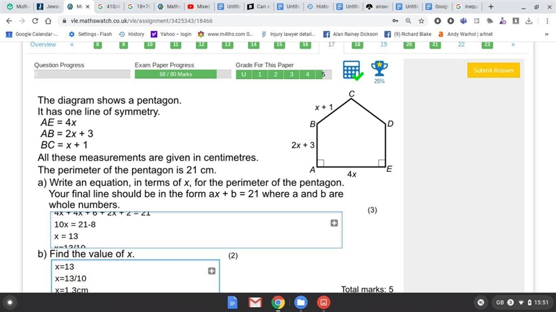 This needs a little working out. Just part A to simplify to find 21.-example-1