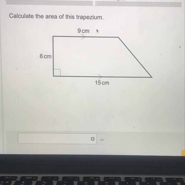 Calculate the area of this trapezium-example-1